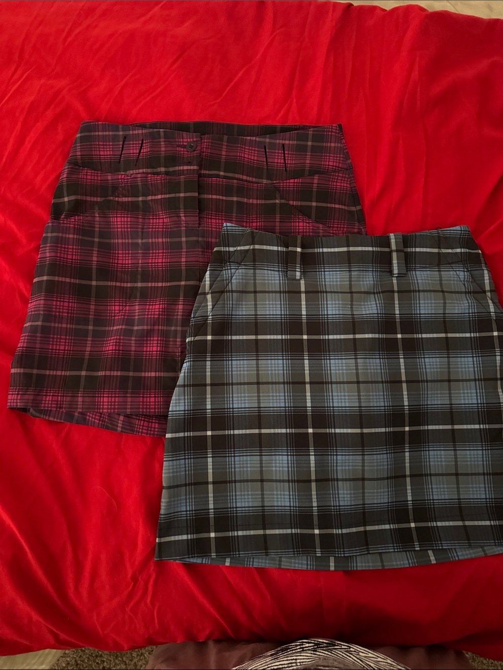 Nike Plaid Mini Skirt - Pink and Blue